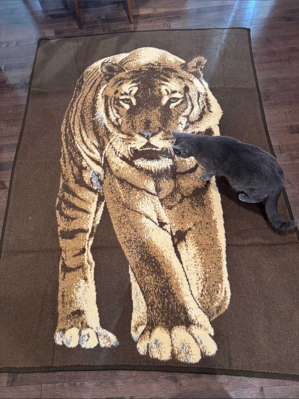 Vintage tiger throw blanket